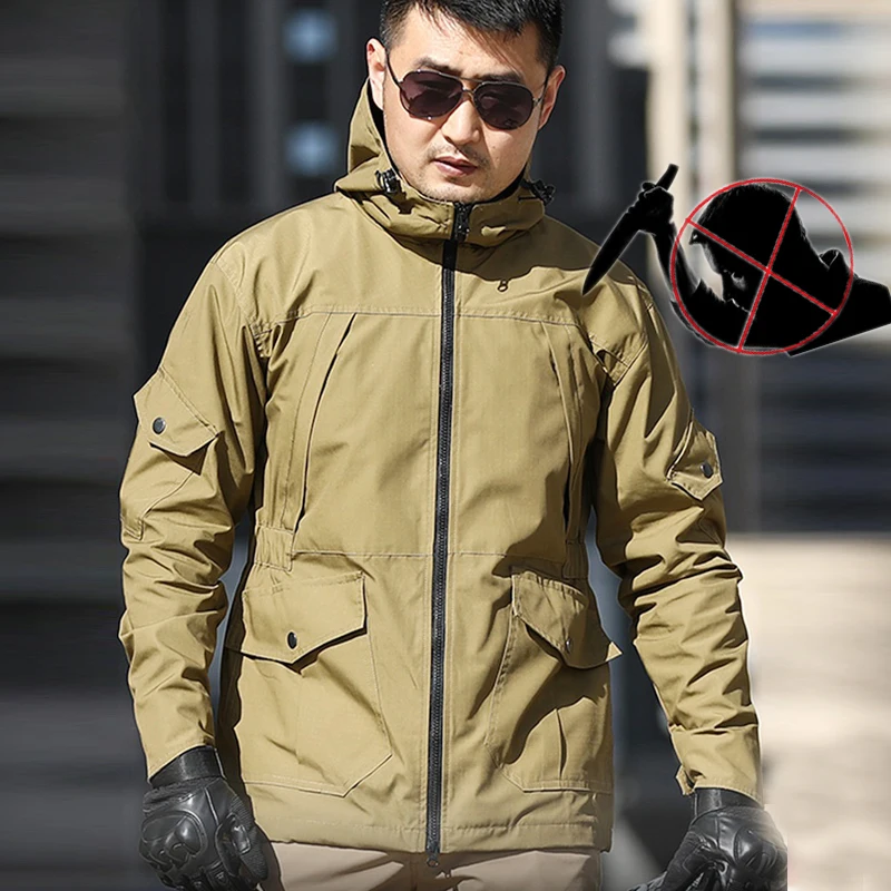 

Anti Cutting Stab Proof Clothing Knife Resistant Jacket Whole Body Protection Tactical Coat Self Defense Safety Windbreaker Tops