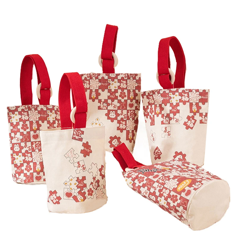 Jigsaw Puzzle Pattern Mini Canvas Handbag Tote Bag Handbag Portability Small Lunch Bag Environmentally Friendly Shopping Bag
