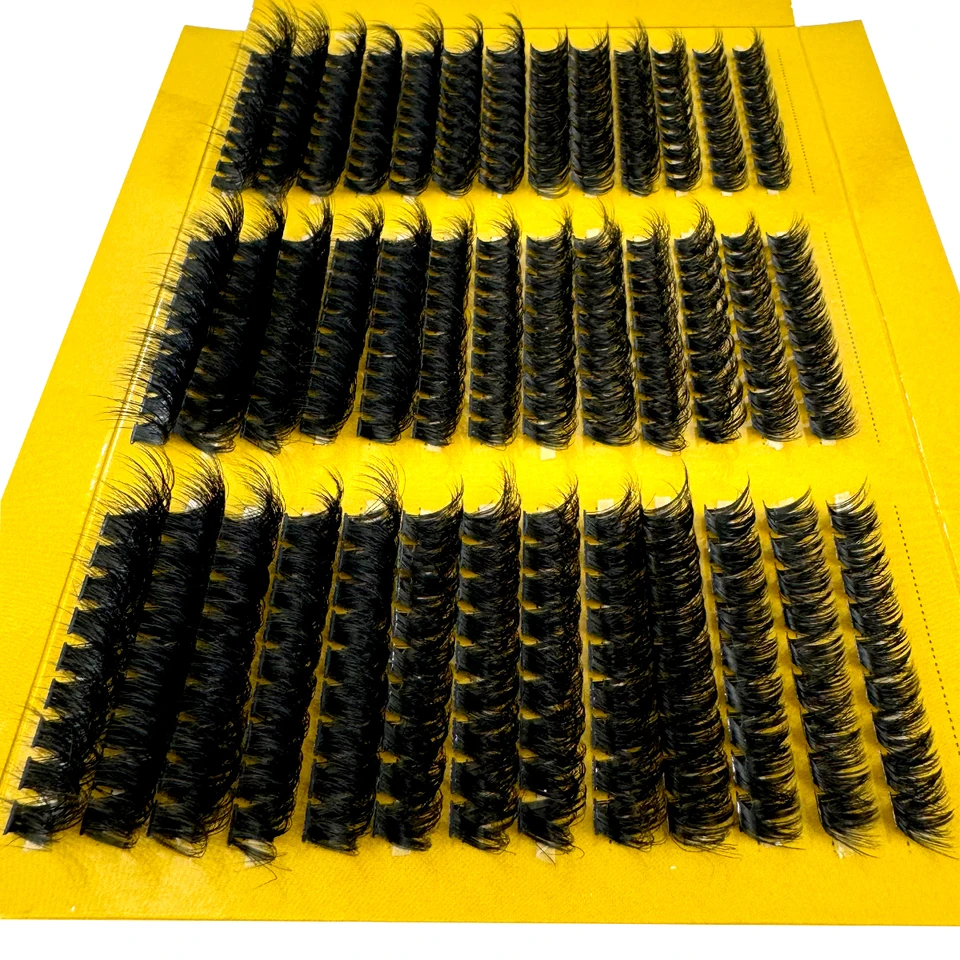 HBZGTLAD Rizos de Pestañas 8D Esponjosos y Gruesos, Rizo C/D, Finos, Individuales, Mezcla 60+80+100, Extensiones de Pestañas Postizas 3