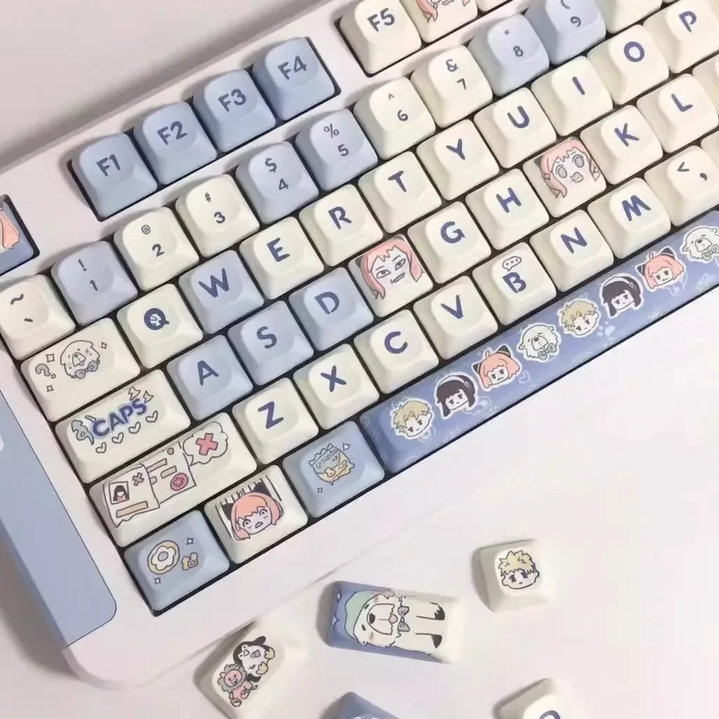 

SPY×FAMILY Theme Keycap Set Custom Anya Cute 132/151keys DMA MOA Profile Key Caps Artisan Anime Mechanical Keyboard Accessories