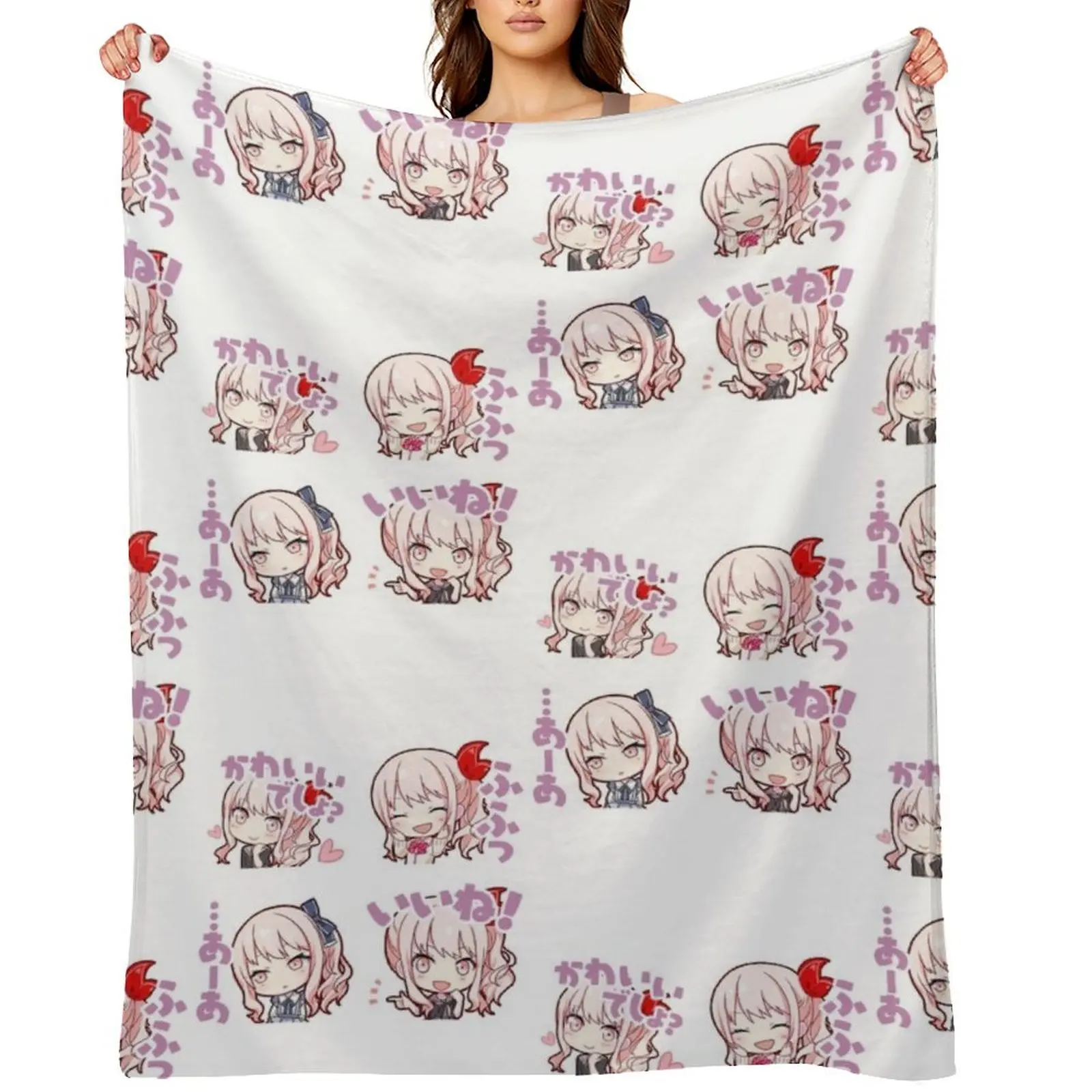 Project Sekai anime, mizuki akiyama project sekai Throw Blanket Blankets For Sofas Soft Plaid Sofas manga Blankets