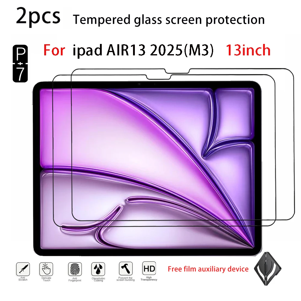 2pcs Screen Protector Tempered Glass For iPad Pro Air 11 13 inch 2024 Air 6 A2899 A2903 A2837 A2926 Full Coverage Tablet Film