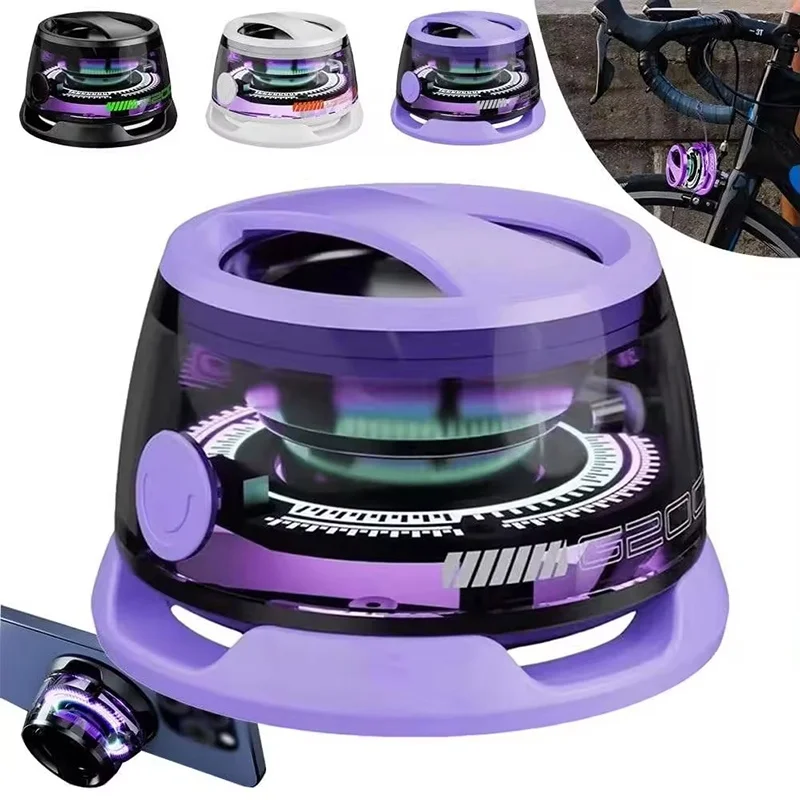 Outdoor Magnetic Bluetooth Speaker Wireless Multifunctional Travel Stereo Speaker With RGB Color Light Phone Holder For iPhone