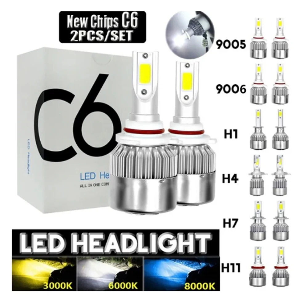 

Turbo H7 Led H1 H11H3 H4 9005 9006 Лампа CANbus Лампа для фар H13 9004 9007 880 Автоматическая противотуманная фара для мотоцикла 20000LM 6000K Белый