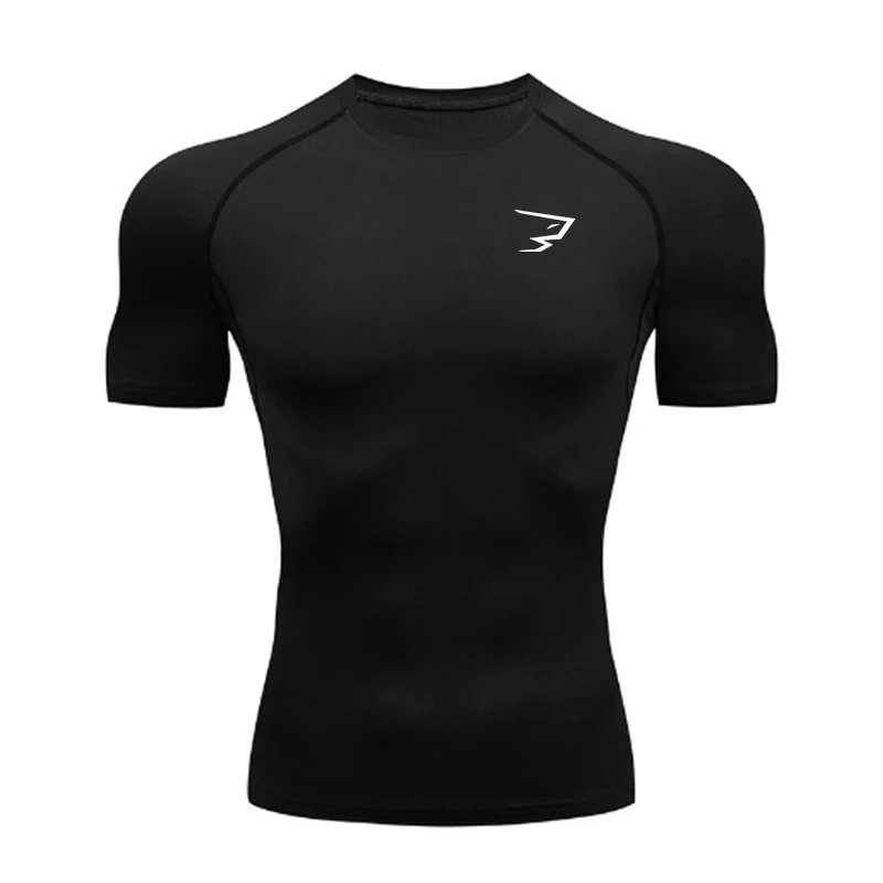 Men's Quick Dry Short Sleeve Gym Running Moisture Wicking Round Neck T-Shirt Training Exercise Gym Sport Shirt Tops Lightweight