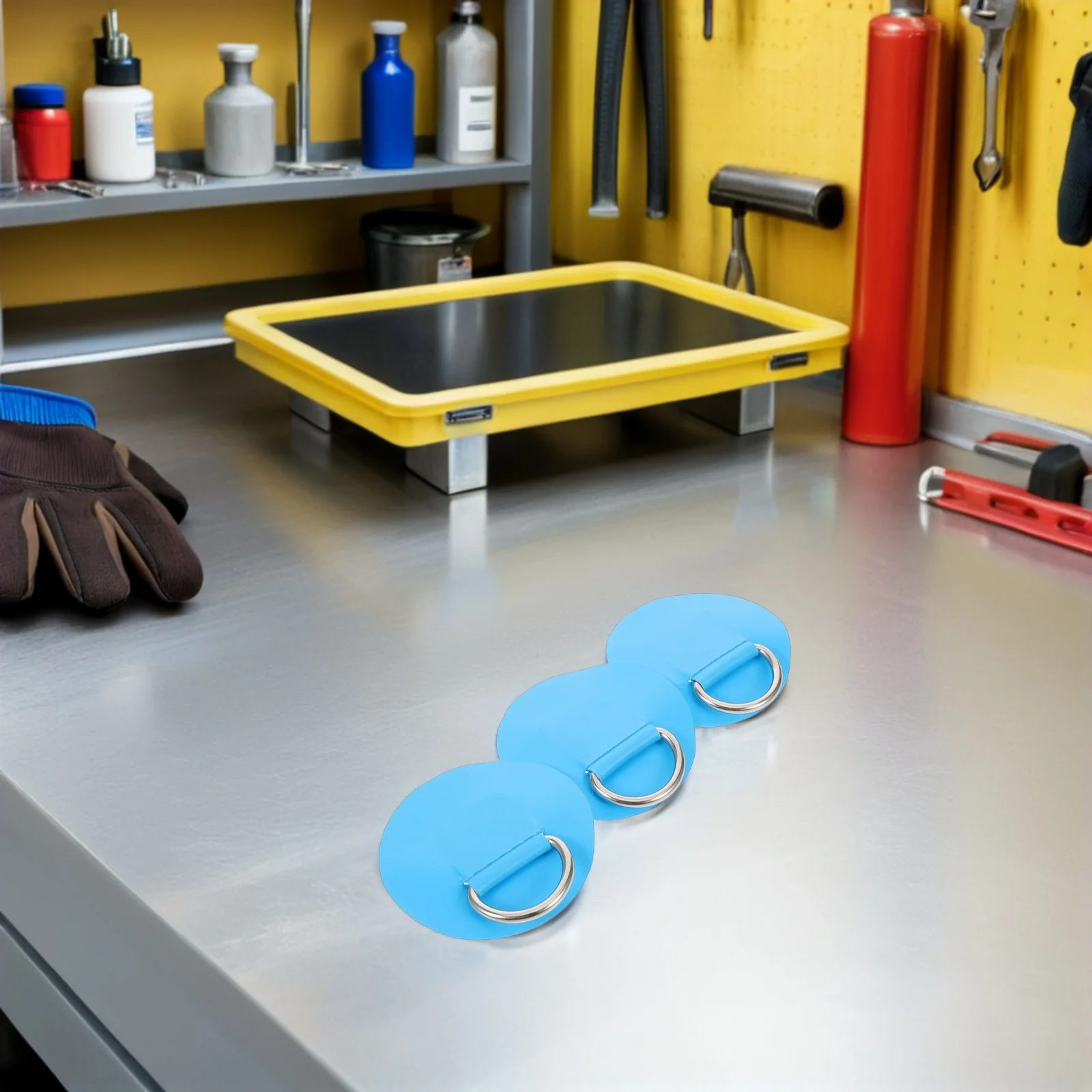 6 قطعة كاياك D-شكل مشبك دائم بولي كلوريد الفينيل D حلقة التصحيح ل مجداف قابل للنفخ مجلس بنجي الحبل خواتم قارب حبل مرن مشبك كاياك #6