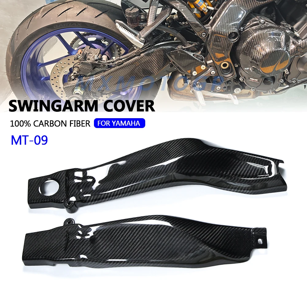 Per Yamaha MT 09 MT09 MT-09 2024 2025 100% Fibra di Carbonio Forcellone Copertura Carenature Accessori Moto