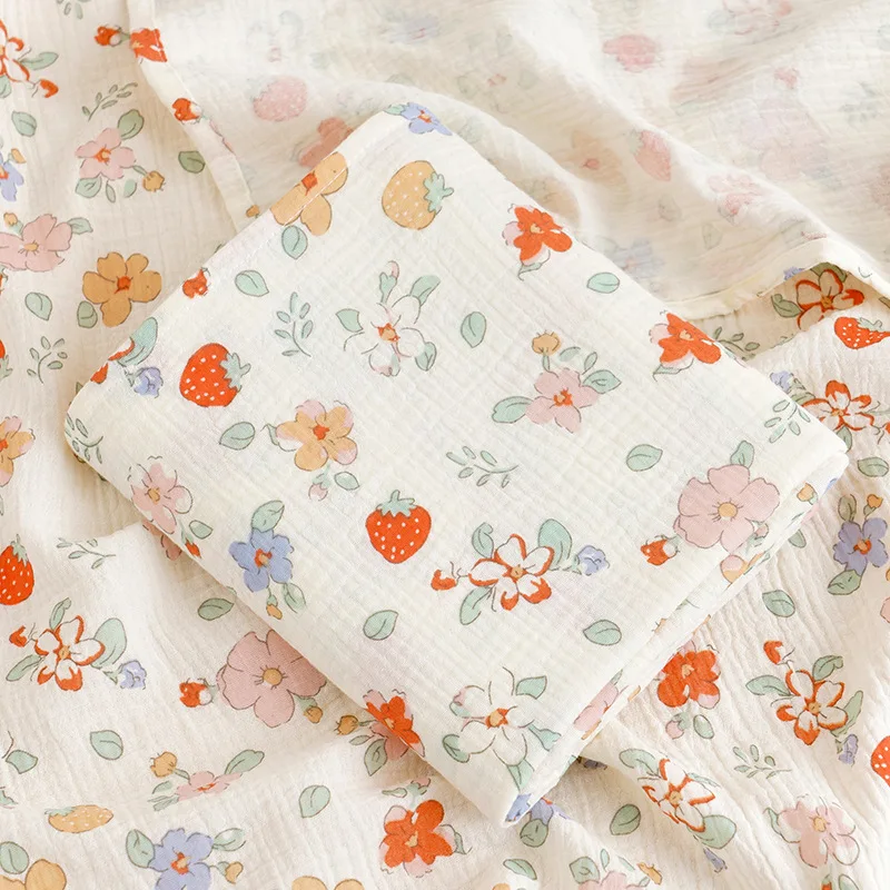 Image 5: Couverture Double gaze en coton pur pour bébé, serviette d'été respirante, confortable, douce et délicate pour protéger la peau