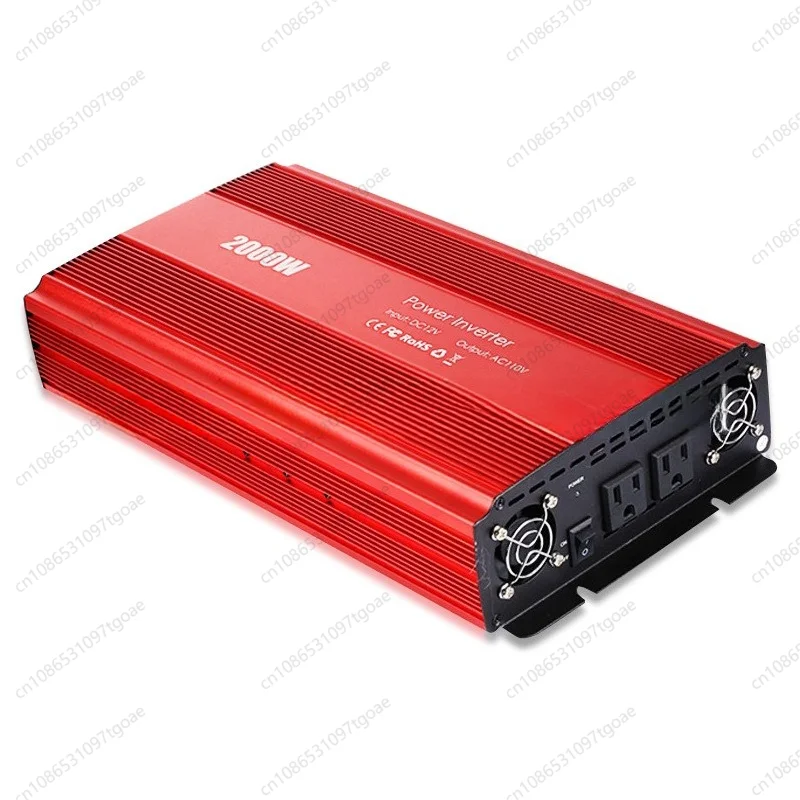 2000W Pure Sine Wave DC to AC Inverter Reverse Protection Power Converter Solar Generator for RV Household Off Grid Power Use