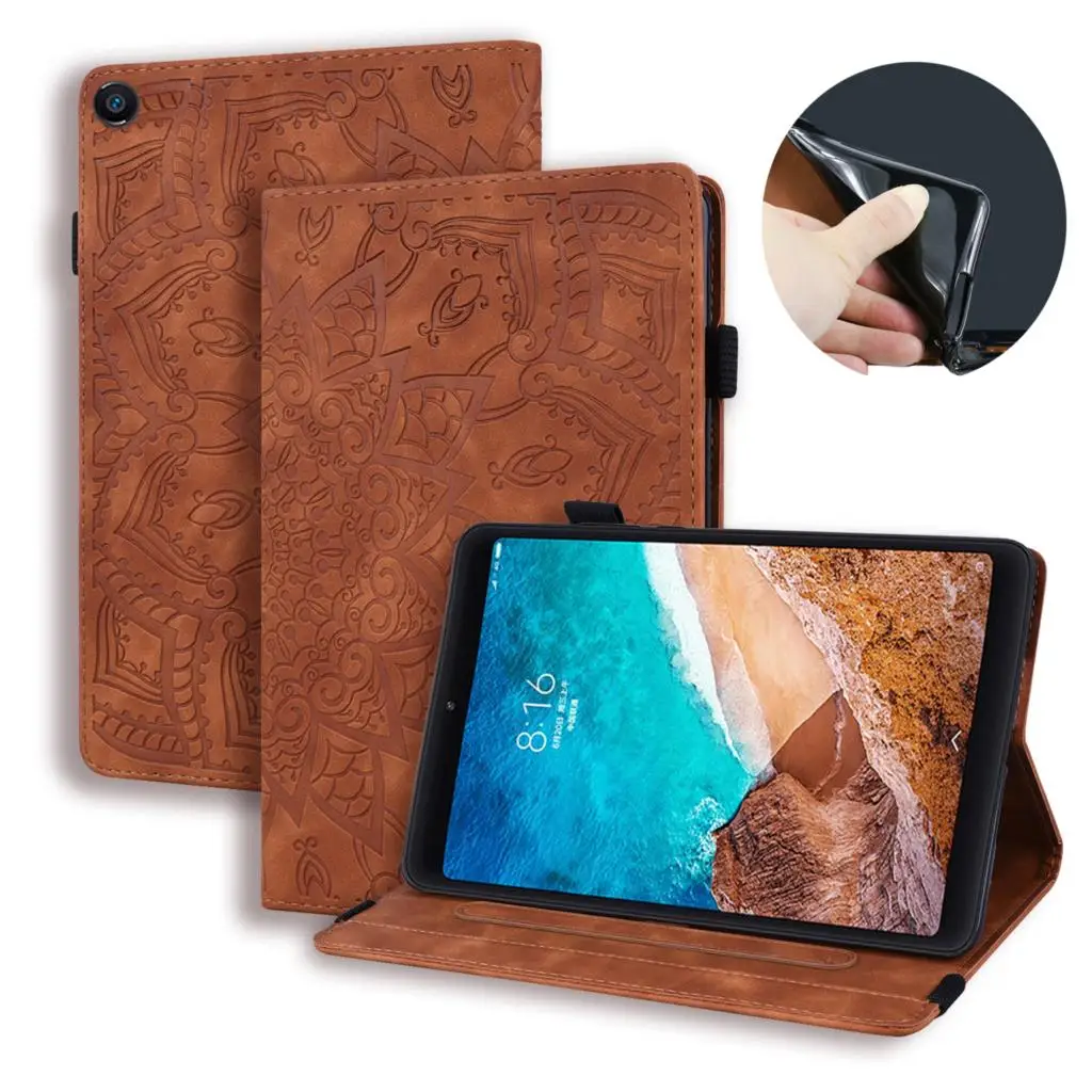 For Xiaomi MiPad 4 Plus / Mi Pad 4 Plus Flower Case 3D Leather Embossed Tablet Cover Funda for Xiaomi Mi Pad 4 8 inch Case image 6