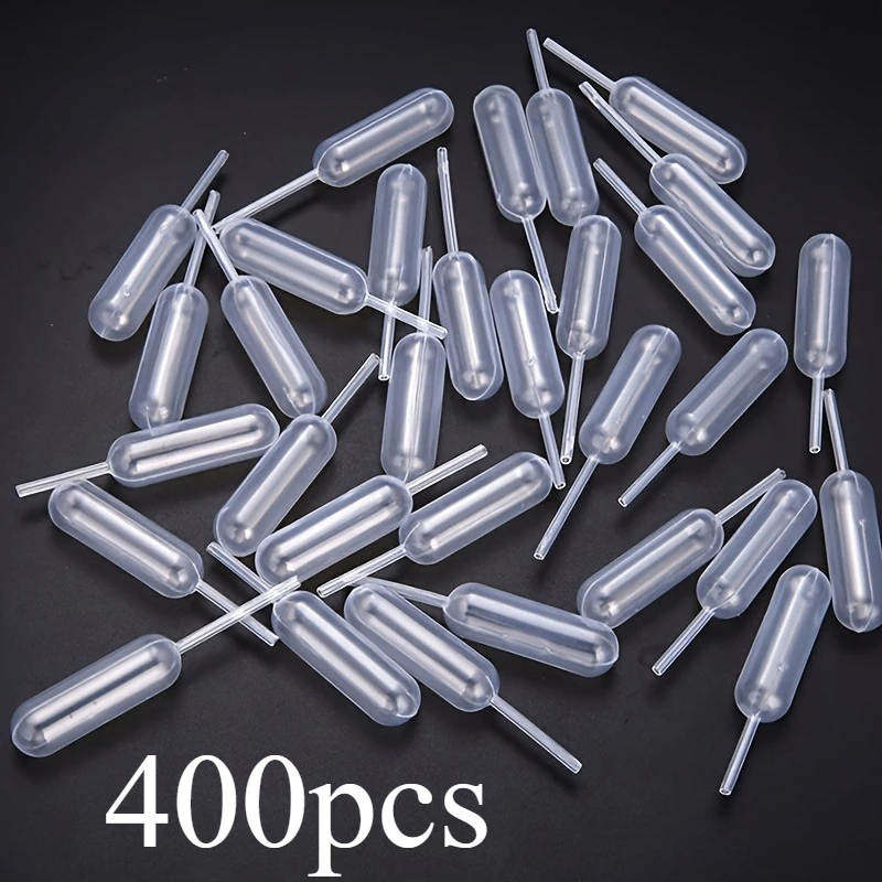 400pcs 1.35oz Disposable Plastic Transfer Pipettes - Precision Squeeze Droppers for Cake Decorating, Chocolate Strawberries