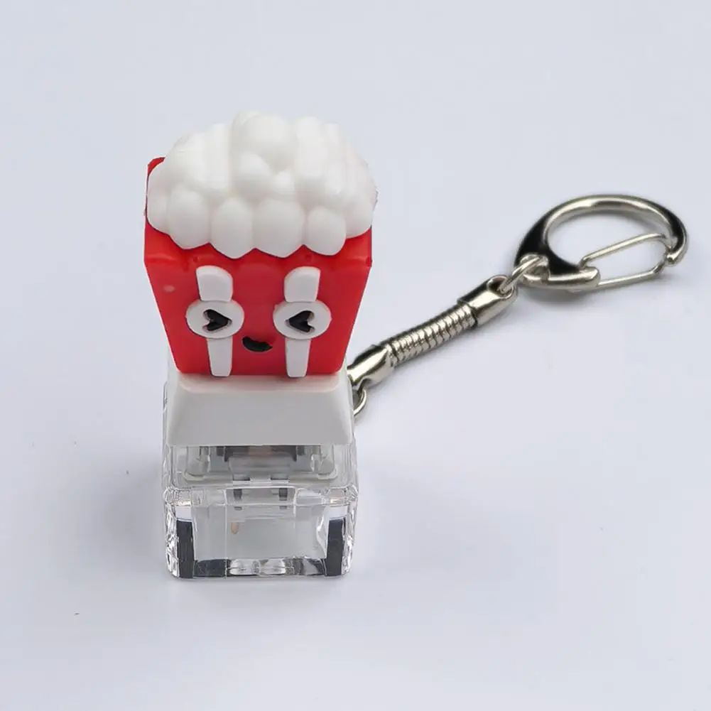 Hamburg Keyboard Keychain Fidget Toy Ice Cream Keycap Fidget Clicker Key Chain Toys Stress Relief Gifts image 3