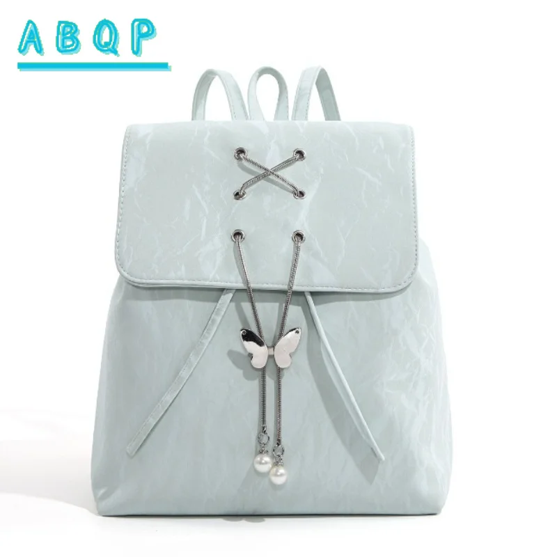 

New Women's Backpack Luxury Brand Fashion Personality Casual Women's Backpack PU Large Capacity Bow Travel Backpack High Quality
