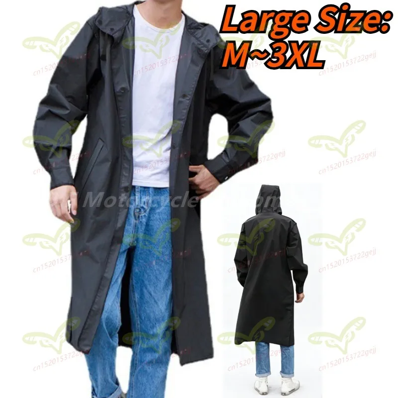 

Мотоциклетный плащ-дождевик мужской черный длинный утепленный, женский плащ-дождевик с капюшоном, снаряжение для мотоциклетной езды на открытом воздухе, для походов