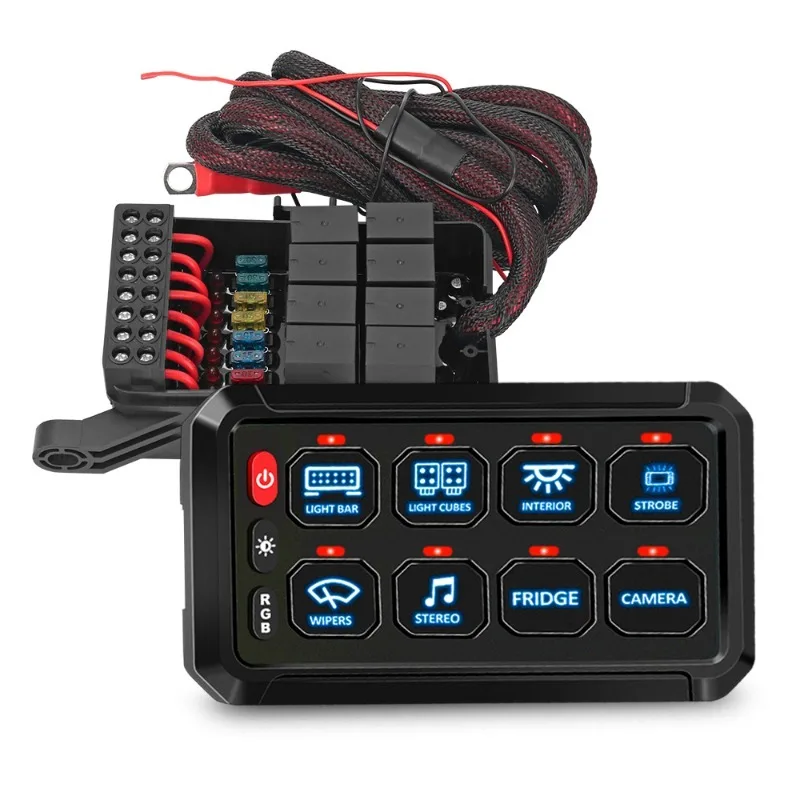Aluminum switch panel automotive lighting system accessories