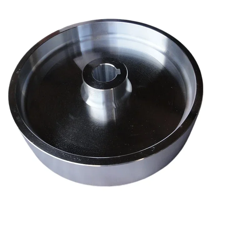 

Belt abrasive machine active motor wheel all aluminum material auxiliary deviation adjustment device rubber wheel durable