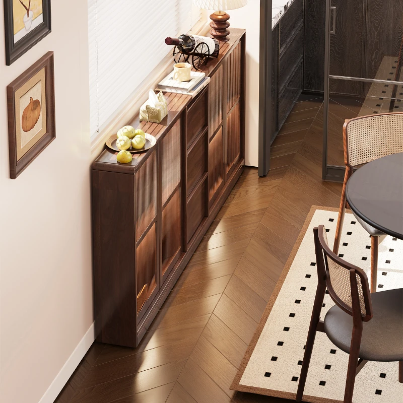 

Medieval style dining side cabinet integrated against the wall, locker, locker