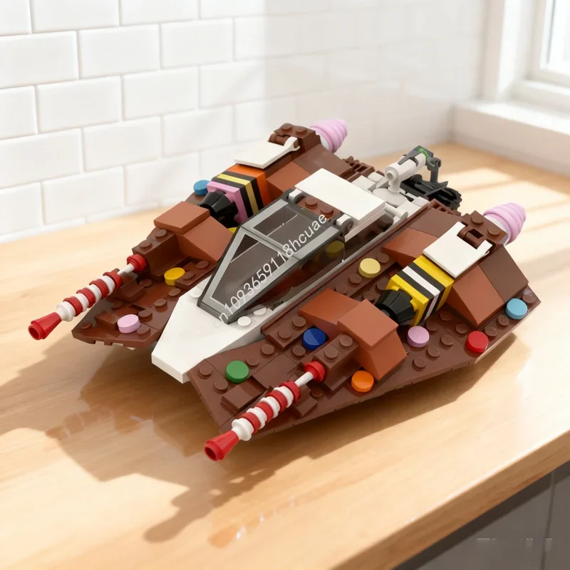 

270 шт. MOC пряники Snowspeeder сезонная модель здания игрушечные блоки архитектура сборка идея Рождественский подарок образовательный кирпич