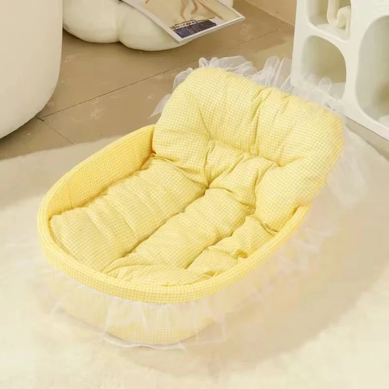 

Кровать для кошек, ультрамягкая, всесезонная, теплая, закрытая, в стиле принцессы, уютное гнездо для котят и кошек, комплект постельного белья для домашних животных, подарок для дома