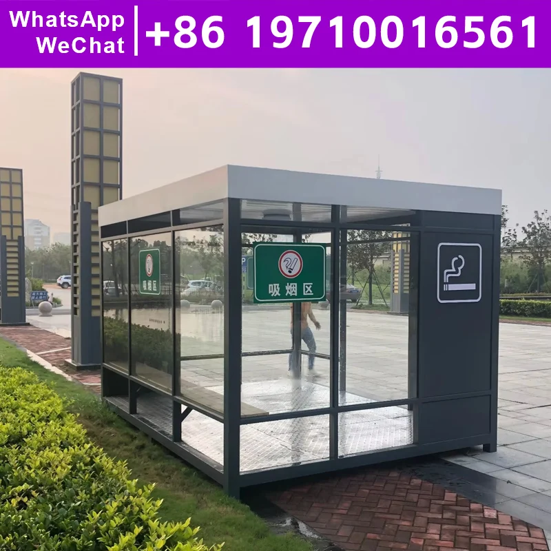 Smoking Booth Galvanized Steel Frame Life Span Outdoor Custom Steel Structure Temperature Resistant Customize h Trailer