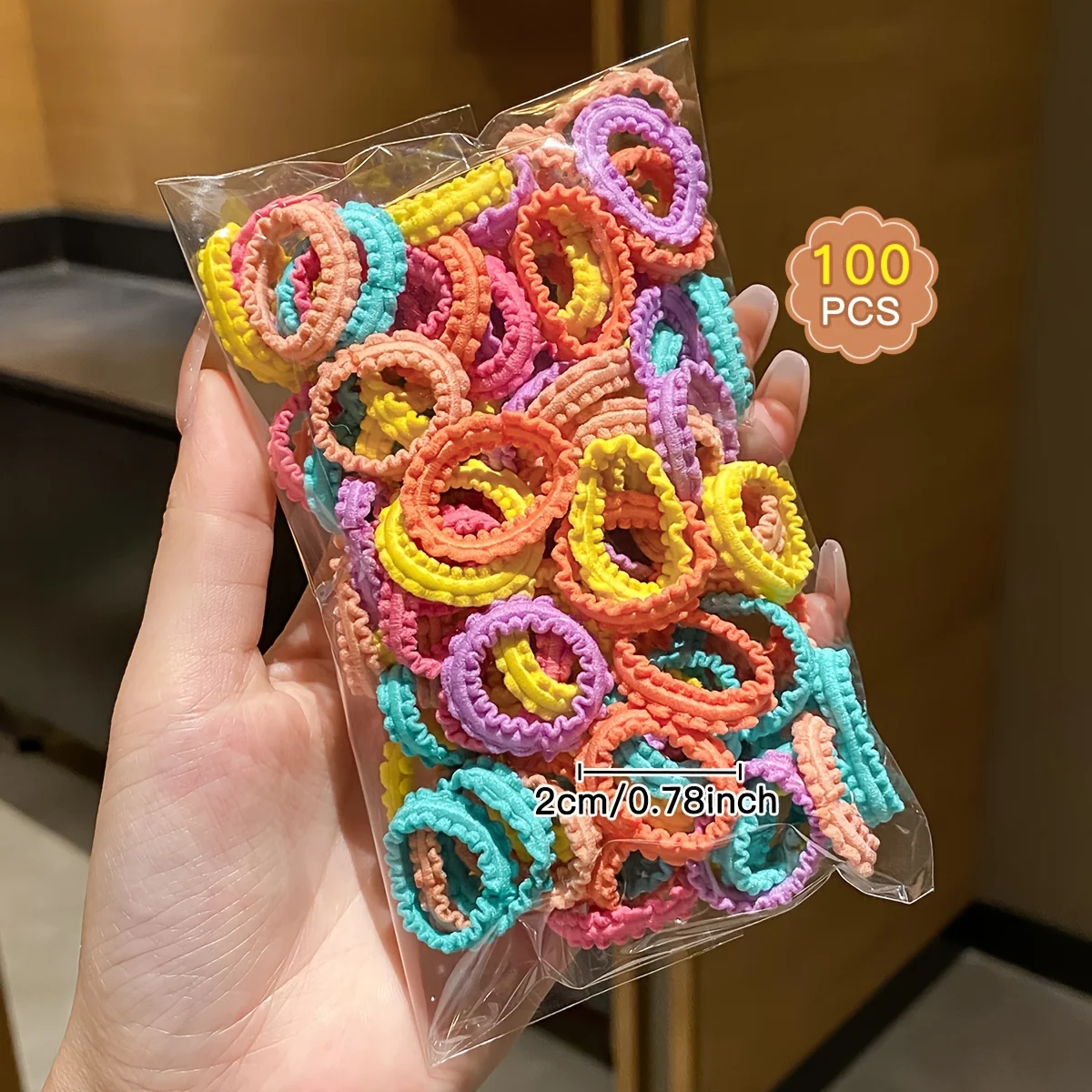 100pcs Mixed Color Hair Tie, Sweet Scrunchies, Hair Accessories For Girls, Ideal choice for Gifts