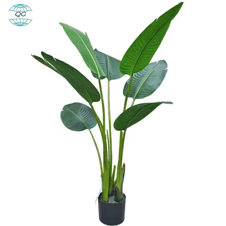 QUANGUI Artificial Green Plants UV Resistant Plastic Small Plant For Indoor Decoration