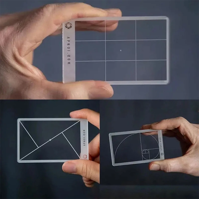Règle de Viseur Transparente, Outils de Composition Multifonctions Portables, Fibonacci, Outils de Photographie