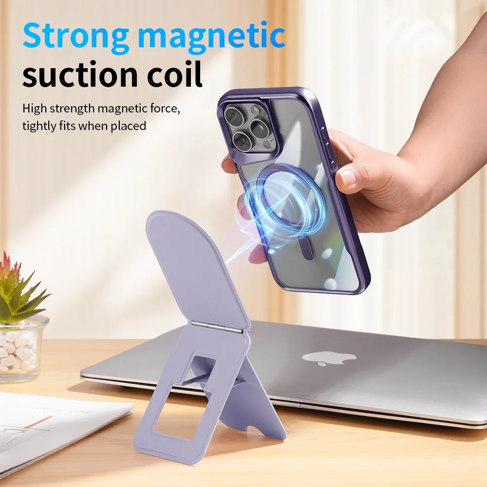 

For iPhone 15 Pro Max 14 Plus 13 12 11 Luxury Plating For Magsafe Magnetic Clear Case Wireless Charging Blade magnet phone case