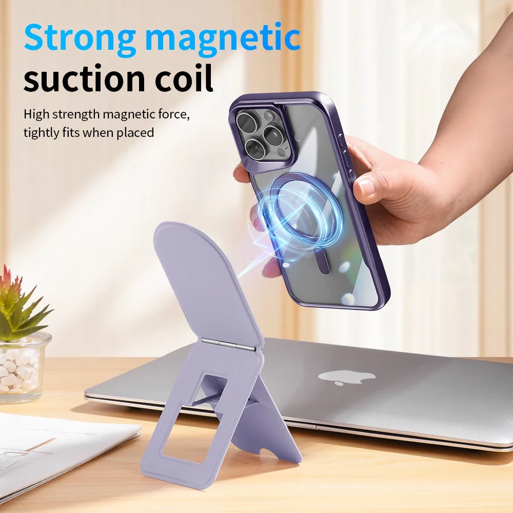 For iPhone 15 Pro Max 14 Plus 13 12 11  Luxury Plating For Magsafe Magnetic Clear Case Wireless Charging Blade magnet phone case