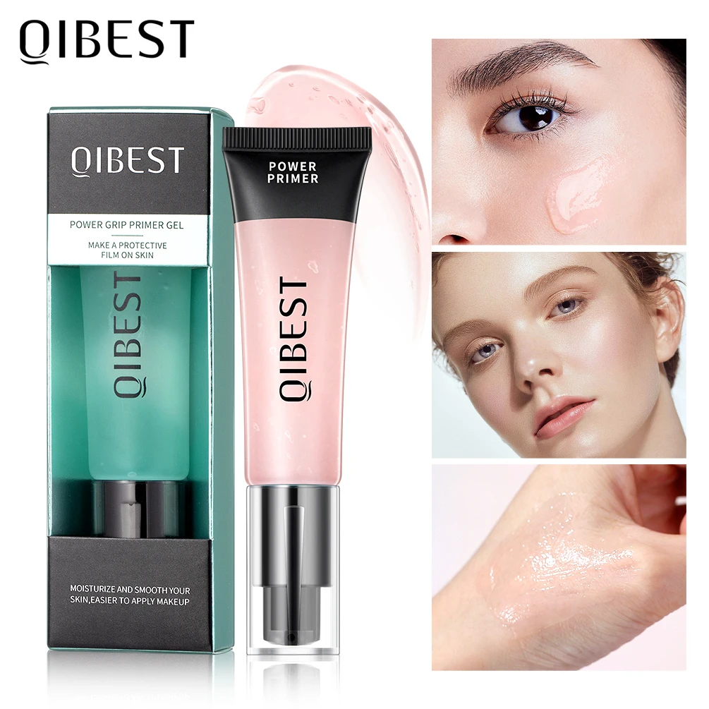 QIBEST Power Grip Primer Hydrating Primer Makeup Grip Gel Primer Hydrating Face Primer Pores Blurring Smoothing Lasting Make Up