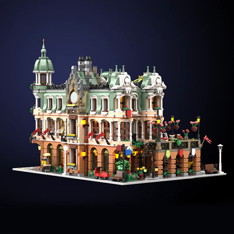 4552pcs MOC Garden Palace Restaurant Modulared Model Building blocks toy Architecture Assemble Christmas gift idea Brick Kids