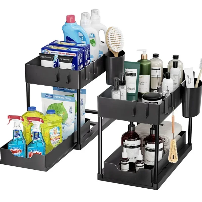 

kitchen Organizer Under Sink Organizer Drawer Organizers Storage Rack 2 Tier Cabinet Organizer Storage Holder Kitchen Spice Rack