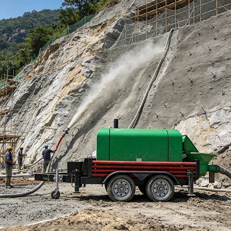Diesel Concrete Transfer Pump Trailer‑Mounted Line Pump for Outdoor Construction Pouring Jobs