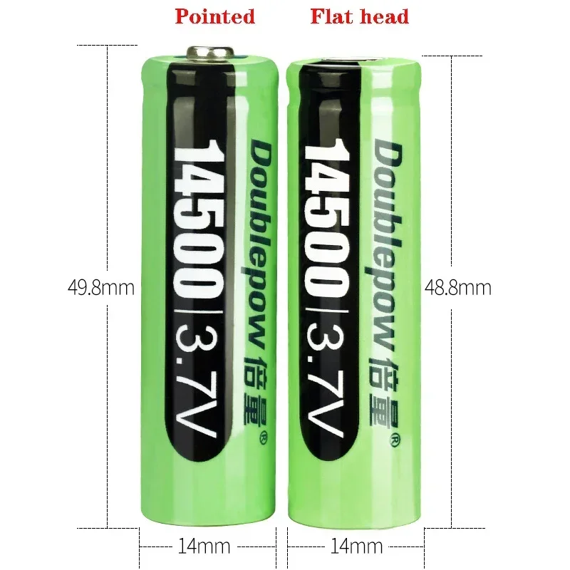 14500 3.7V AA Rechargeable Lithium Battery  No. 5 3150mWh Batteries for Electric Toothbrush Cell Toy + USB Single Slot Charger