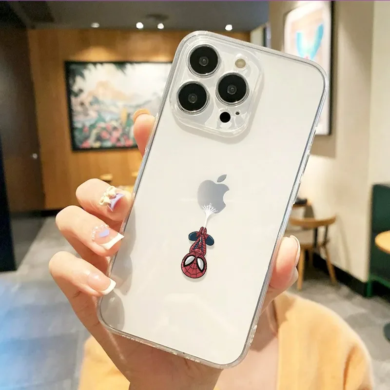 Cartoon Marvel Spider Man Inverted Spider Web Phone Case For iPhone16 15 14 13 12 11 ProMax XR XSMax 7 8Plus MINI Y2K Cool Cover - náhled 3