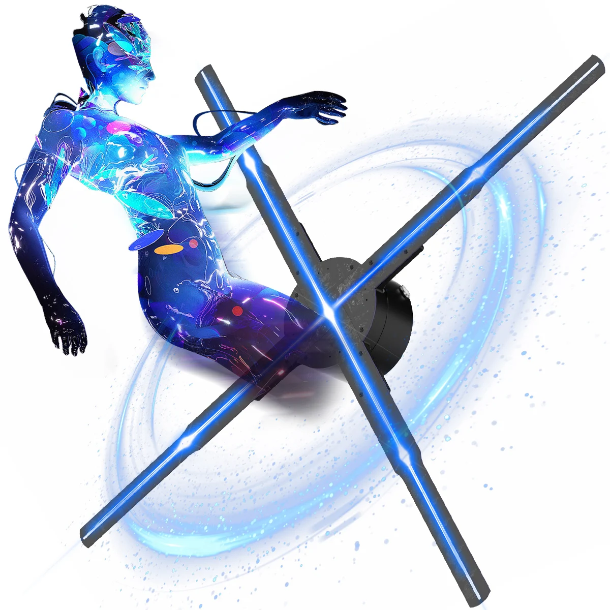 

Factory Direct Sale 62cm Upgraded Suspended Stereo Holographic Projector LED Fan High-definition Screen Display 3D Display