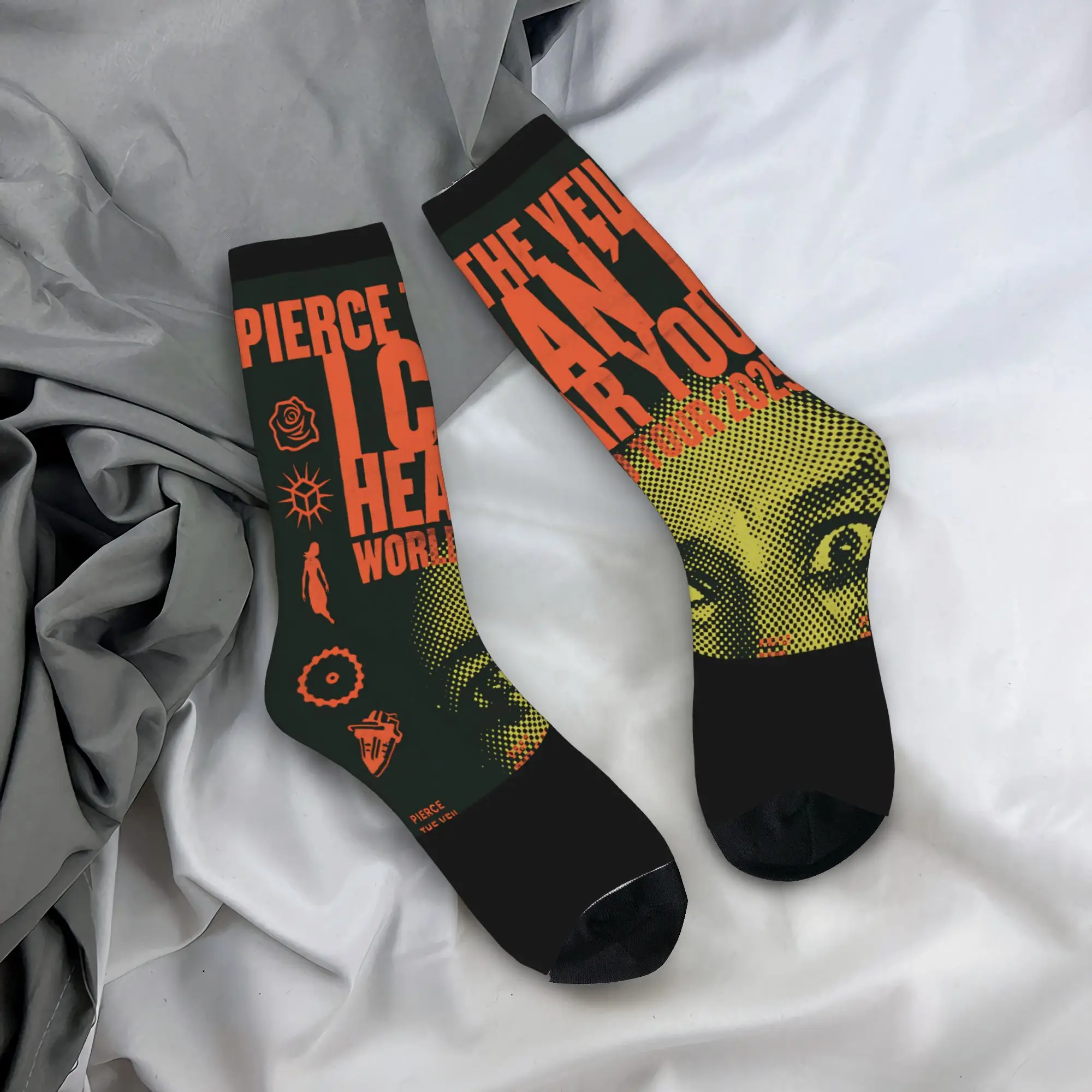 

Pierce the Veils Rock Music Socks Autumn Stockings Korean Adults Men High Quality Socks Design Skateboard Non Slip Socks