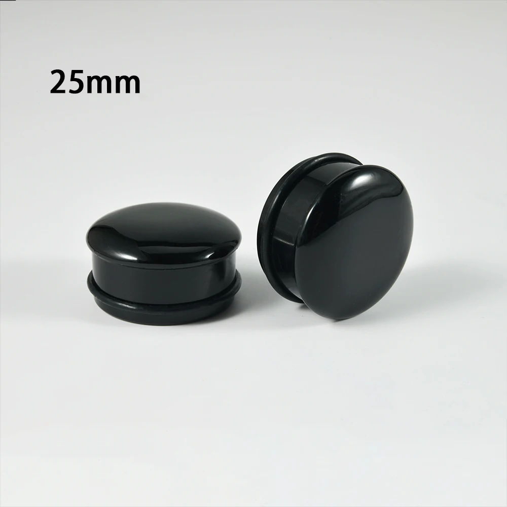 Pair Black Simple Ear Plug For Man Single Flare Tunnel Gauge Ear Stretching Expander Ear Gauges Stretcher Body Piercing 6mm-25mm