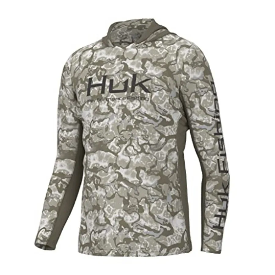 Mens Icon X Pattern Hoodie Fishing Shirt Sun Protection