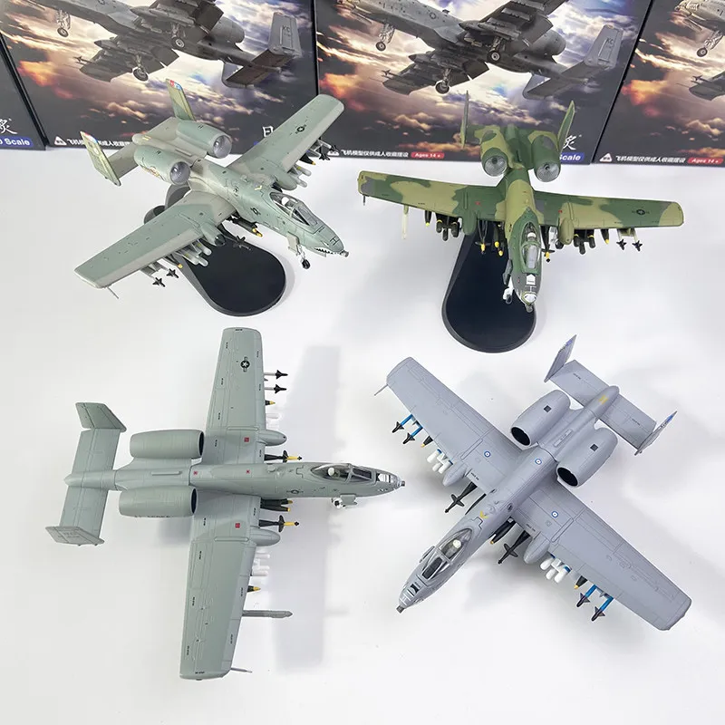 1/100 United States A-10 Thunderbolt Ii Attack Aircraft A10 Tiger Shark Squadron Alloy Aircraft Model Collection