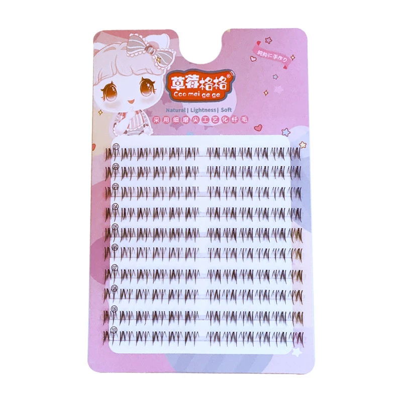 Cílios inferiores de aparência natural segmentados único estilo cômico extensão de cílios ferramenta de maquiagem para maquiagem de olhos aprimorada