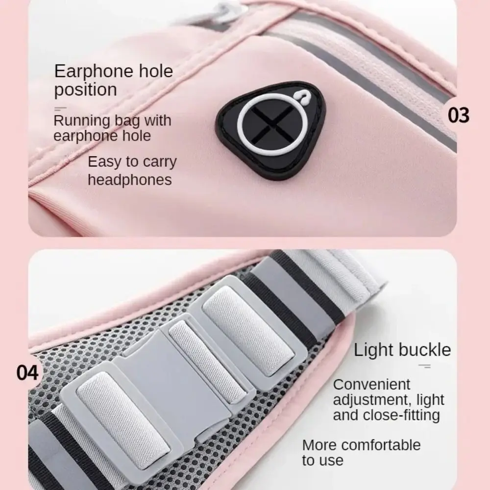حزام خصر للجري مقاوم للماء، حزمة مراوح رياضية غير مرئية قابلة للتعديل، جيب هاتف محمول عالي السعة لتشغيل الصالة الرياضية