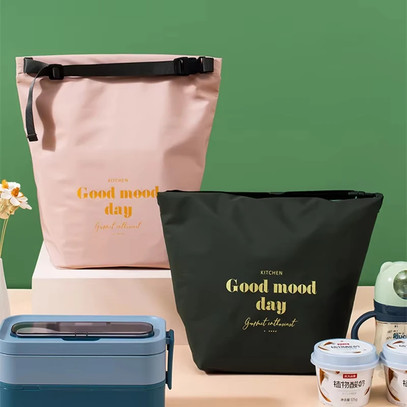 

Thermal Insulated Lunch Bag Portable Large Capacity Nylon Bento Box Bags Carry Picnic Food Tote Cooler Bag for Work School