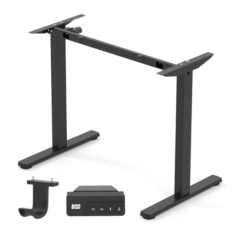 Estrutura de Mesa Elétrica Aju - Desk Setup Black And Wood avaliação e preço