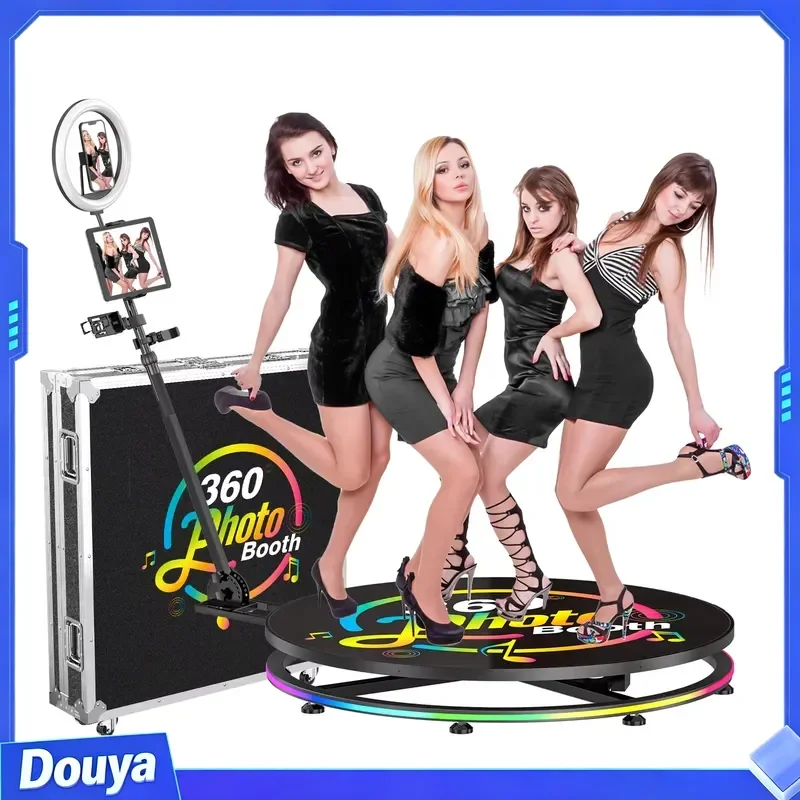 MWE 360 Photo Booth Pour 4 Personnes Chacktok Saftware Control Ipad Video Booth With Flight Case for Party Wedding Event