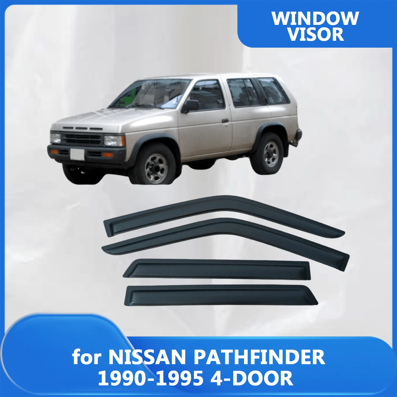 

Window Visor for NISSAN PATHFINDER 1990 1991 1992 1993 1994 1995 4-DOOR Wind Deflectors Rain Guards Door Visor Vent