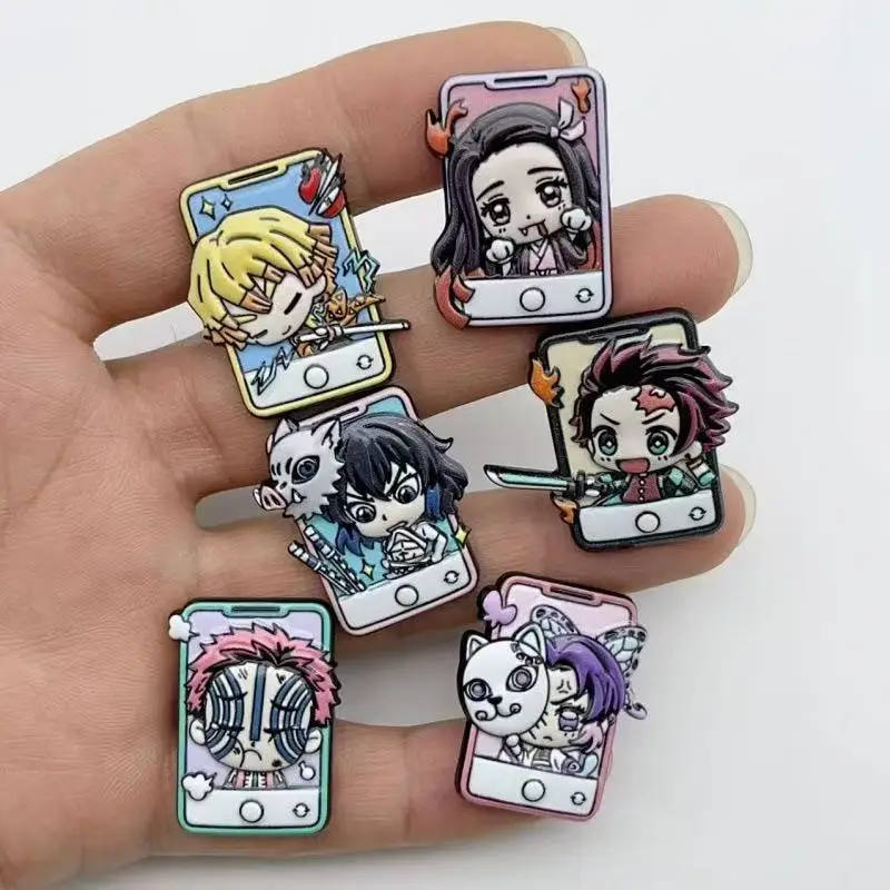 6pcs Cartoon Brooch Badge Clothing Backpack Accessories Pin Alloy Badge