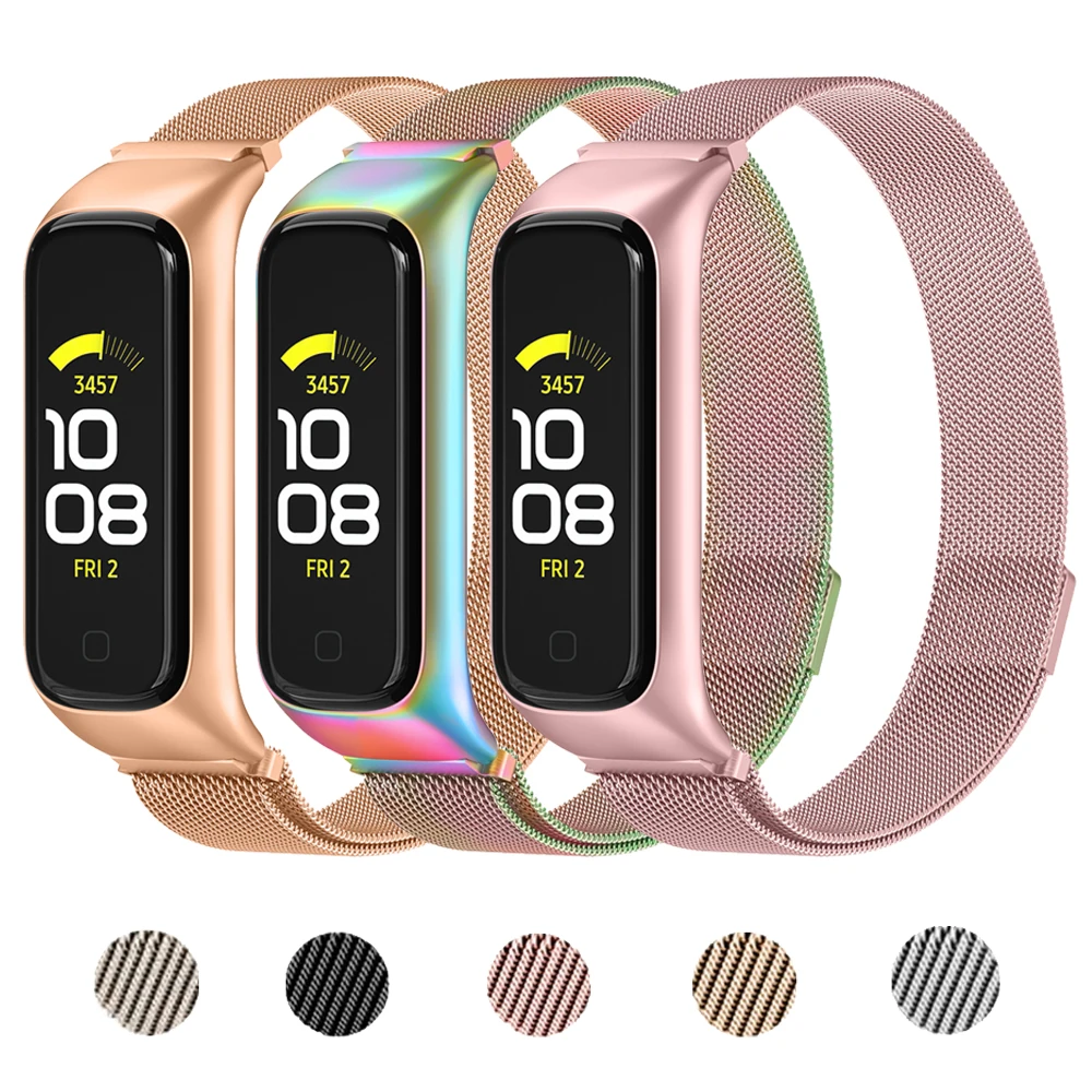 Metal Watch Band for Samsung Galaxy Fit 2 R220 Strap Wristband Magnetic Bracelet for Samsung Galaxy Fit 2 Watchband Replacement