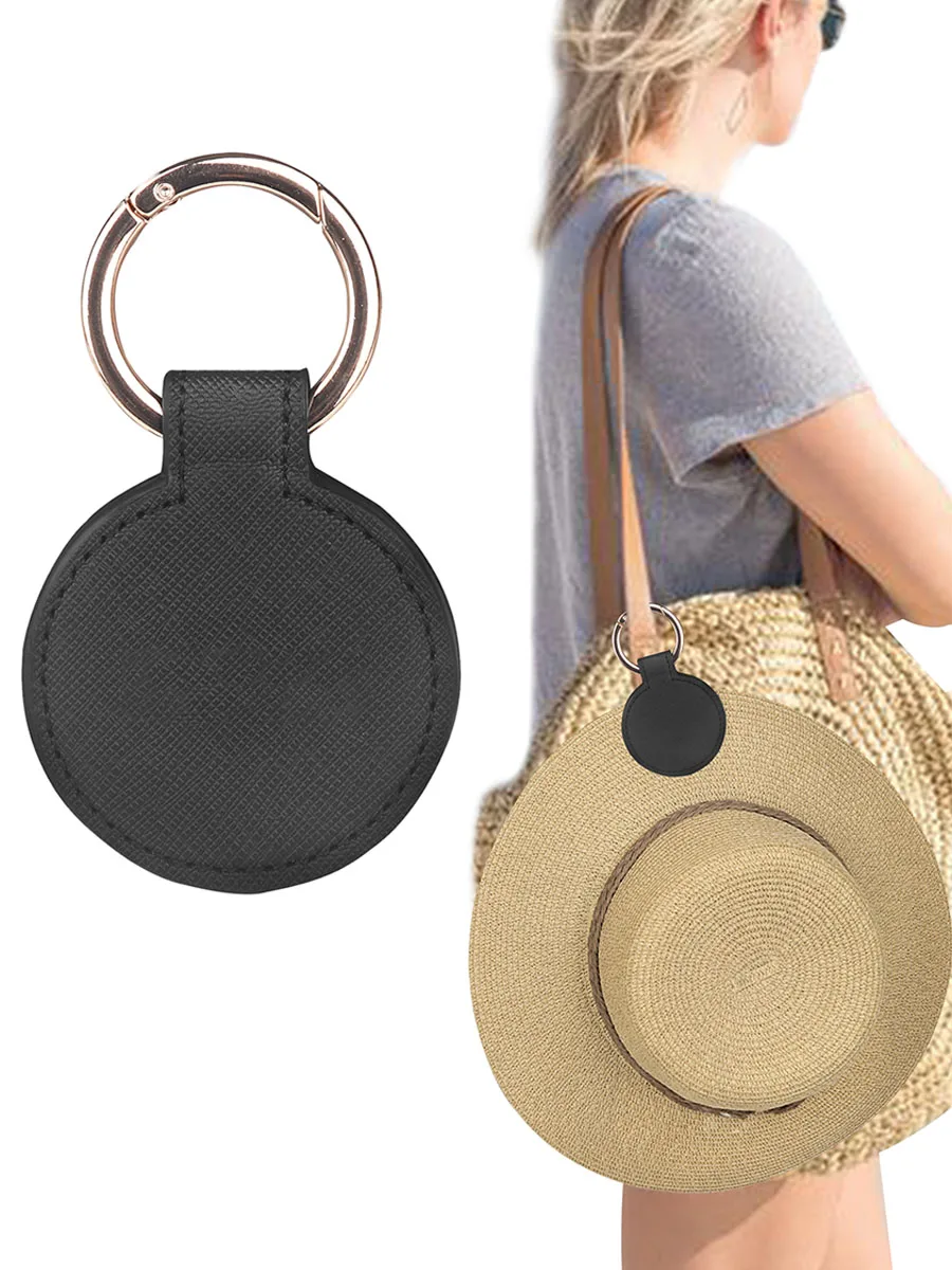 Magnetic Hat Clip For Traveling Strong Magnet Hat Holder PU Leather Clips Holding Cap On Bag