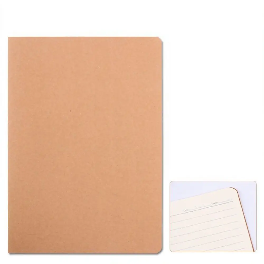 Practical Kraft Paper Diary Notebook Academic Planner Blank Grid Lined Cornell Sketchbook For School Office Writing Supplies